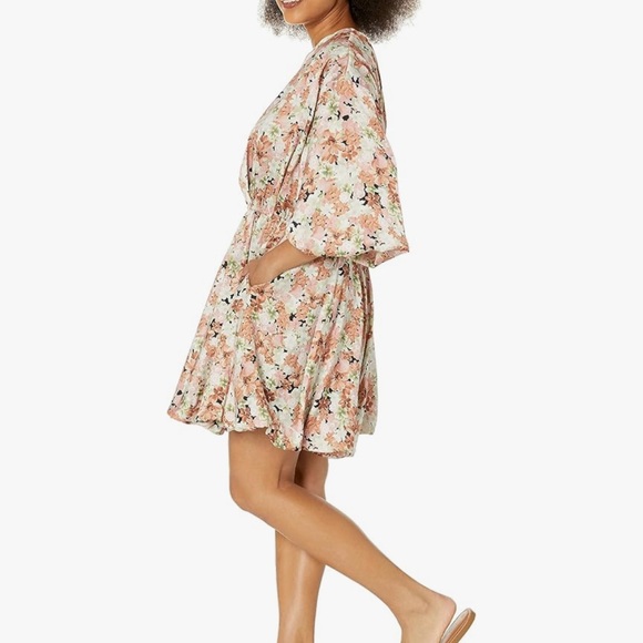 The Drop xkelclight Multi Floral Dolman Sleeve Mini Dress XXL NWT - Picture 4 of 7